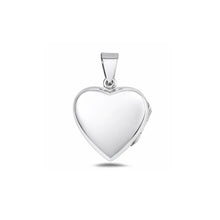 Load image into Gallery viewer, Sterling Silver Polished Heart 20mm Locket Pendant