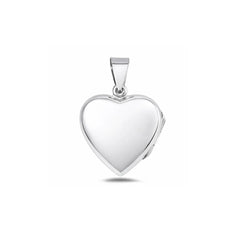 Sterling Silver Polished Heart 20mm Locket Pendant