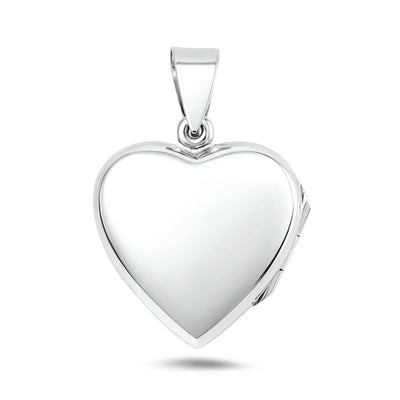 Sterling Silver Polished 30mm Heart Locket Pendant