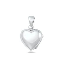 Load image into Gallery viewer, Sterling Silver Polished 20mm Heart Locket Pendant