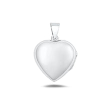 Load image into Gallery viewer, Sterling Silver Polished Heart 24mm Locket Pendant