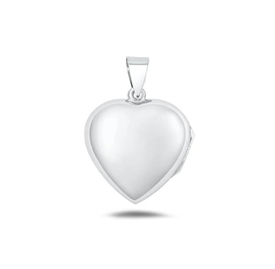 Sterling Silver Polished Heart 24mm Locket Pendant