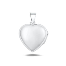 Load image into Gallery viewer, Sterling Silver Polished 26mm Heart Locket Pendant