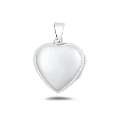 Sterling Silver Polished 26mm Heart Locket Pendant