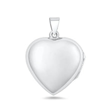 Load image into Gallery viewer, Sterling Silver Polished 32mm Heart Locket Pendant