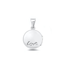 Load image into Gallery viewer, Sterling Silver Polished Engraved Love Locket Pendant