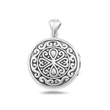 Sterling Silver Oxidized And Polished Ornate Locket Pendant