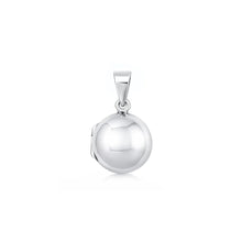 Load image into Gallery viewer, Sterling Silver Polished 15mm Round Locket Pendant