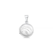 Load image into Gallery viewer, Sterling Silver Polished 15mm Engraved Round Locket Pendant