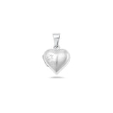 Sterling Silver Polished 14mm Engraved Heart Locket Pendant