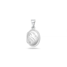 Load image into Gallery viewer, Sterling Silver Polished 16mm Engraved Oval Locket Pendant