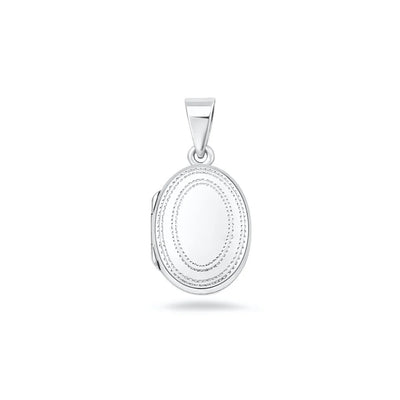 Sterling Silver Polished 20mm Engraved Oval Locket Pendant