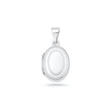 Sterling Silver Polished 20mm Engraved Oval Locket Pendant
