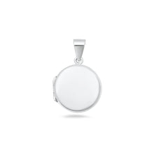 Load image into Gallery viewer, Sterling Silver Polished 18mm Round Locket Pendant