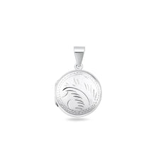 Load image into Gallery viewer, Sterling Silver Polished Engraved Locket Pendant