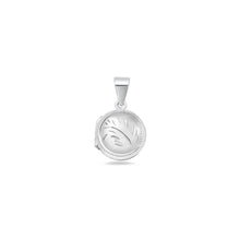 Load image into Gallery viewer, Sterling Silver Polished Ball Engraved Locket Pendant