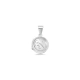Sterling Silver Polished Ball Engraved Locket Pendant