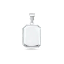Load image into Gallery viewer, Sterling Silver Polished 21.4mm Rectangle Locket Pendant