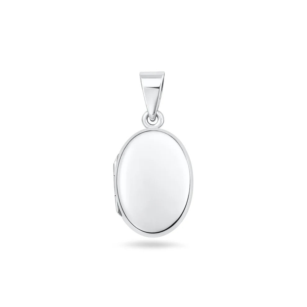 Sterling Silver Polished Oval 20mm Locket Pendant