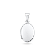 Load image into Gallery viewer, Sterling Silver Polished Oval 20mm Locket Pendant
