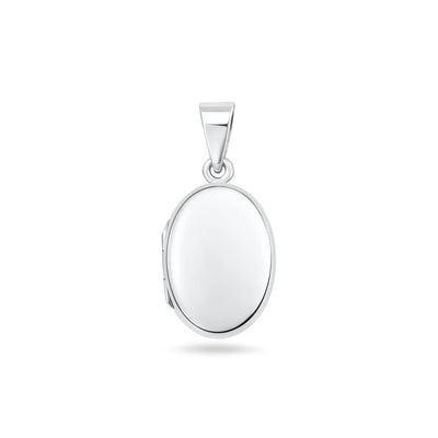 Sterling Silver Polished Oval 20mm Locket Pendant