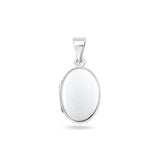 Sterling Silver Polished Oval 20mm Locket Pendant
