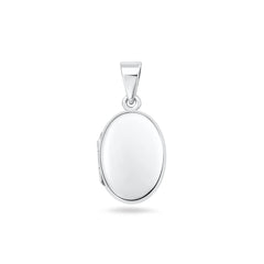 Sterling Silver Polished Oval 20mm Locket Pendant