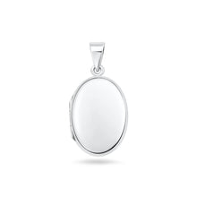 Load image into Gallery viewer, Sterling Silver Polished 23mm Oval Locket Pendant