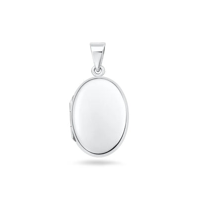 Sterling Silver Polished 23mm Oval Locket Pendant