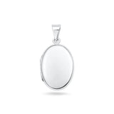 Sterling Silver Polished 23mm Oval Locket Pendant