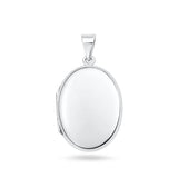 Sterling Silver Polished 27mm Oval Locket Pendant