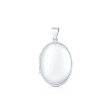 Load image into Gallery viewer, Sterling Silver Polished 25mm Oval Locket Pendant