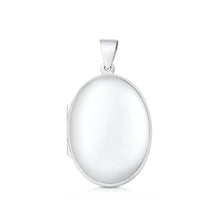 Load image into Gallery viewer, Sterling Silver Polished 30mm Oval Locket Pendant