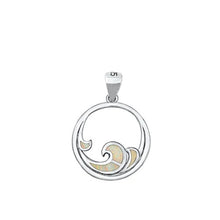 Load image into Gallery viewer, Sterling Silver White Lab Opal Waves Of Life Pendant