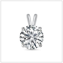 Load image into Gallery viewer, Sterling Silver Rhodium Plated Lab Created Diamond Pendant-4mm