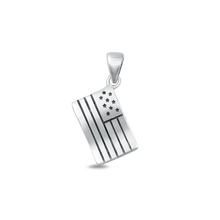 Load image into Gallery viewer, Sterling Silver Oxidized American Flag Pendant