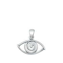 Load image into Gallery viewer, Sterling Silver Oxidized Evil Eye Pendant