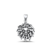 Load image into Gallery viewer, Sterling Silver Oxidized Green Man Pendant