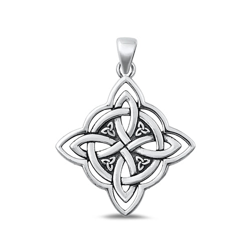 Sterling Silver Oxidized Triquetra Pendant