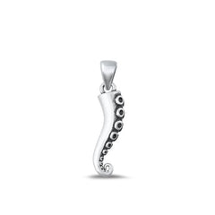 Sterling Silver Oxidized Tentacle Pendant