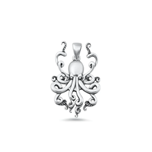 Load image into Gallery viewer, Sterling Silver Oxidized Octopus Pendant