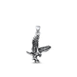 Sterling Silver Oxidized Eagle Pendant