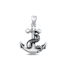 Load image into Gallery viewer, Sterling Silver Oxidized Anchor and Tentacle Pendant