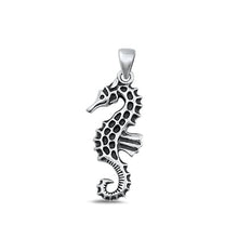 Load image into Gallery viewer, Sterling Silver Oxidized Seahorse Pendant-26.8mm