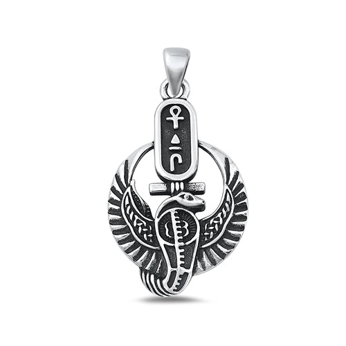 Sterling Silver Oxidized Wadjet Pendant