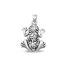 Load image into Gallery viewer, Sterling Silver Oxidized Frog Pendant