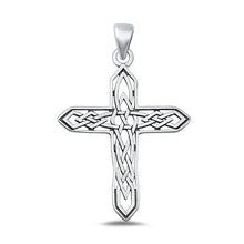 Load image into Gallery viewer, Sterling Silver Oxidized Celtic Cross Pendant-32.5mm