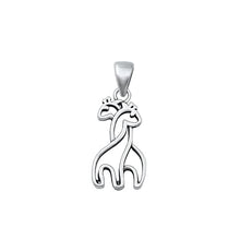 Load image into Gallery viewer, Sterling Silver Oxidized Giraffe Pendant