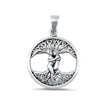 Load image into Gallery viewer, Sterling Silver Oxidized Lovers Tree Pendant