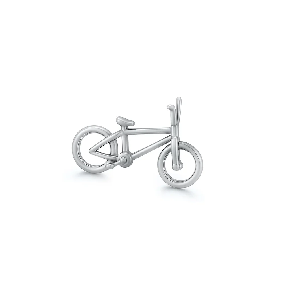 Sterling Silver Oxidized Bicycle Pendant